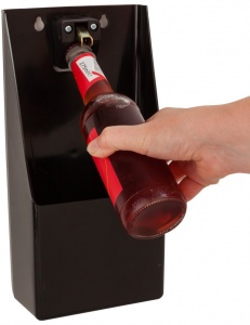Beer Bottle Opener with Catcher Bin for Pubs and Bars